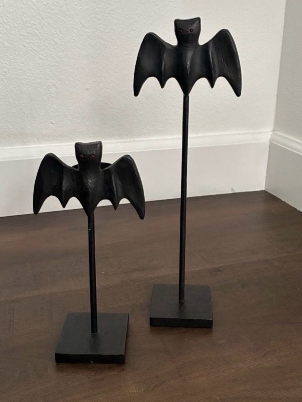 Set 2 Retired Iron Pottery Barn Bat Candle Holders